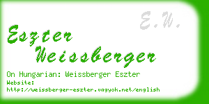 eszter weissberger business card
